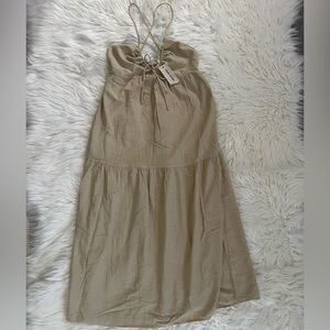 Women’s Beige Halter Maxi Dress